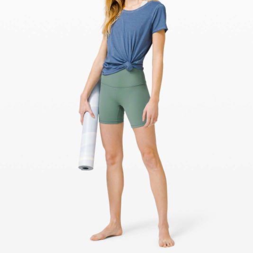 Lululemon Align Biker Shorts 6" Tidewater Teal 8